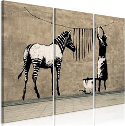 ΠΙΝΑΚΑΣ - BANKSY: WASHING ZEBRA ON CONCRETE (3 PARTS) - 90X60 POLIHOME