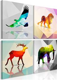 ΠΙΝΑΚΑΣ - COLOURFUL ANIMALS (4 PARTS) 90X90 POLIHOME από το POLIHOME