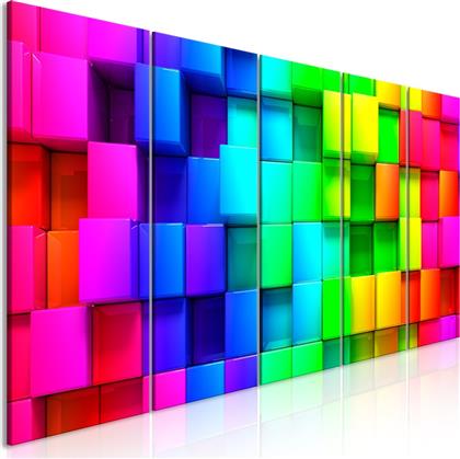 ΠΙΝΑΚΑΣ - COLOURFUL CUBES (5 PARTS) NARROW 200X80 POLIHOME από το POLIHOME