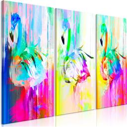 ΠΙΝΑΚΑΣ - COLOURFUL FLAMINGOS (3 PARTS) 90X60 POLIHOME