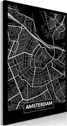 ΠΙΝΑΚΑΣ - DARK MAP OF AMSTERDAM (1 PART) VERTICAL - 60X90 POLIHOME από το POLIHOME