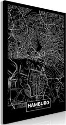 ΠΙΝΑΚΑΣ - DARK MAP OF HAMBURG (1 PART) VERTICAL - 60X90 POLIHOME
