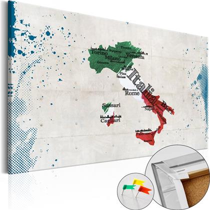 ΠΙΝΑΚΑΣ ΦΕΛΛΟΥ - ITALY [CORK MAP] 90X60 POLIHOME