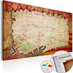 ΠΙΝΑΚΑΣ ΦΕΛΛΟΥ - MAP OF BARCELONA [CORK MAP] 120X80 POLIHOME