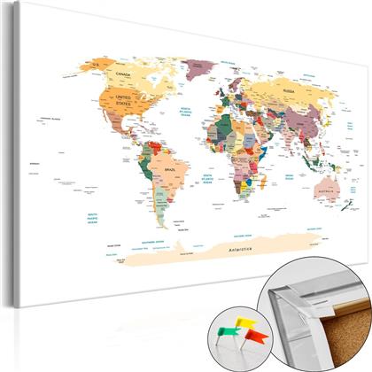ΠΙΝΑΚΑΣ ΦΕΛΛΟΥ - WORLD MAP [CORK MAP] 60X40 POLIHOME