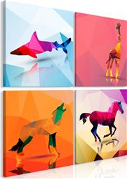 ΠΙΝΑΚΑΣ - GEOMETRIC ANIMALS (4 PARTS) 90X90 POLIHOME