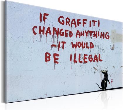 ΠΙΝΑΚΑΣ - IF GRAFFITI CHANGED ANYTHING BY BANKSY 90X60 POLIHOME