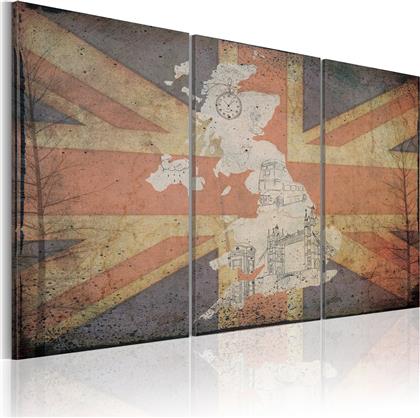 ΠΙΝΑΚΑΣ - MAP OF GREAT BRITAIN - TRIPTYCH 90X60 POLIHOME