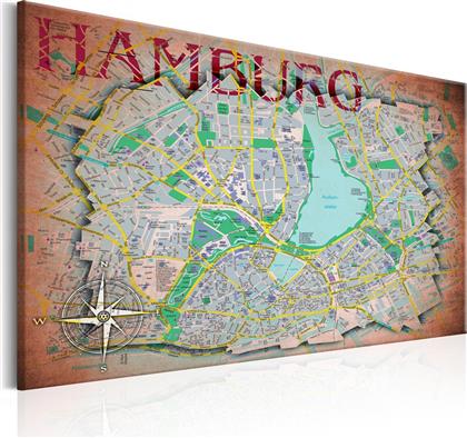 ΠΙΝΑΚΑΣ - MAP OF HAMBURG 60X40 POLIHOME από το POLIHOME
