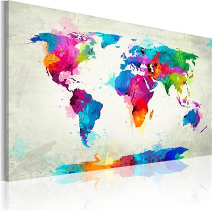 ΠΙΝΑΚΑΣ - MAP OF THE WORLD - AN EXPLOSION OF COLORS 60X40 POLIHOME