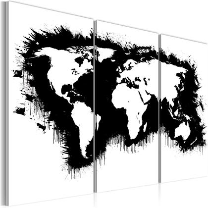 ΠΙΝΑΚΑΣ - MONOCHROMATIC MAP OF THE WORLD - TRIPTYCH 90X60 POLIHOME