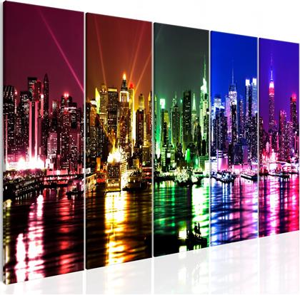 ΠΙΝΑΚΑΣ - RAINBOW NEW YORK (5 PARTS) NARROW 200X80 POLIHOME