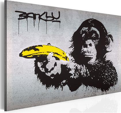 ΠΙΝΑΚΑΣ - STOP OR THE MONKEY WILL SHOOT! (BANKSY) 90X60 POLIHOME