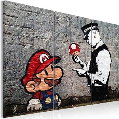 ΠΙΝΑΚΑΣ - SUPER MARIO MUSHROOM COP BY BANKSY 90X60 POLIHOME