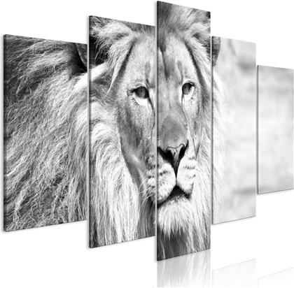 ΠΙΝΑΚΑΣ - THE KING OF BEASTS (5 PARTS) WIDE BLACK AND WHITE 200X100 POLIHOME