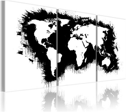 ΠΙΝΑΚΑΣ - THE WORLD MAP IN BLACK-AND-WHITE 120X60 POLIHOME