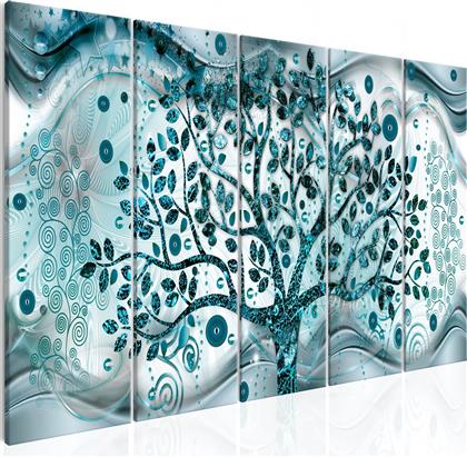 ΠΙΝΑΚΑΣ - TREE AND WAVES (5 PARTS) BLUE 225X90 POLIHOME από το POLIHOME