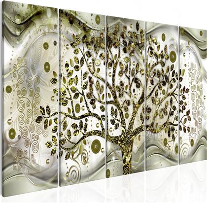 ΠΙΝΑΚΑΣ - TREE AND WAVES (5 PARTS) GREEN 225X90 POLIHOME