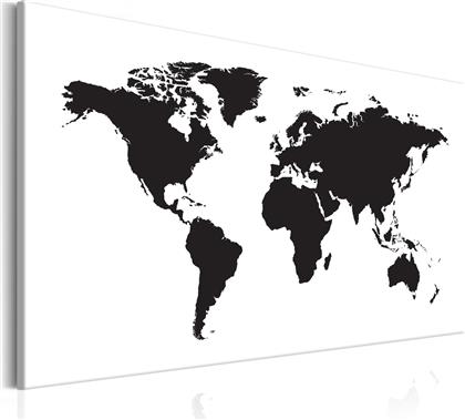 ΠΙΝΑΚΑΣ - WORLD MAP: BLACK WHITE ELEGANCE 120X80 POLIHOME