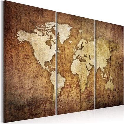 ΠΙΝΑΚΑΣ - WORLD MAP: BROWN TEXTURE 90X60 POLIHOME