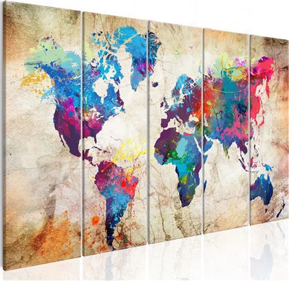 ΠΙΝΑΚΑΣ - WORLD MAP: COLOURFUL INK BLOTS 200X80 POLIHOME