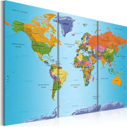 ΠΙΝΑΚΑΣ - WORLD MAP: COLOURFUL NOTE 120X80 POLIHOME