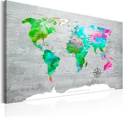 ΠΙΝΑΚΑΣ - WORLD MAP: GREEN PARADISE 90X60 POLIHOME από το POLIHOME
