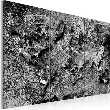ΠΙΝΑΚΑΣ - WORLD MAP: GREY THREAD 90X60 POLIHOME από το POLIHOME