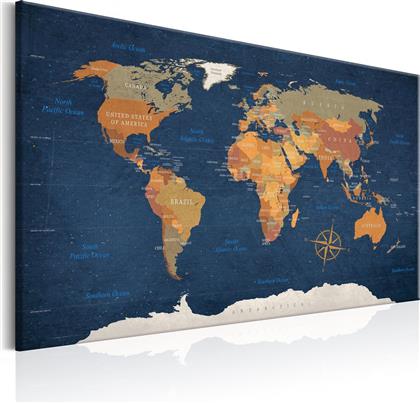 ΠΙΝΑΚΑΣ - WORLD MAP: INK OCEANS 120X80 POLIHOME από το POLIHOME
