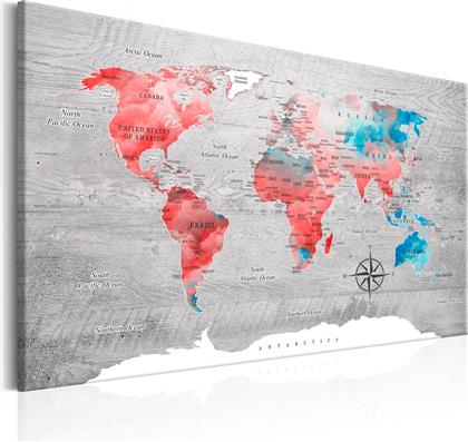 ΠΙΝΑΚΑΣ - WORLD MAP: RED ROAM 60X40 POLIHOME από το POLIHOME