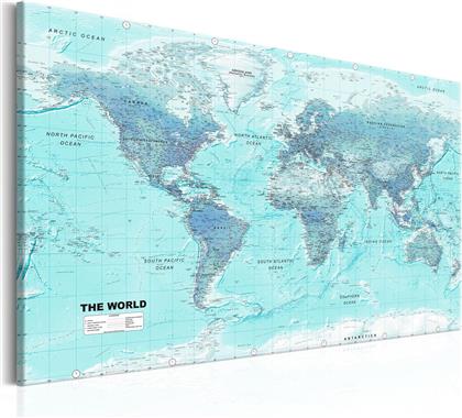 ΠΙΝΑΚΑΣ - WORLD MAP: SKY BLUE WORLD 90X60 POLIHOME από το POLIHOME