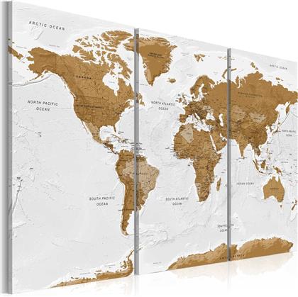 ΠΙΝΑΚΑΣ - WORLD MAP: WHITE POETRY 90X60 POLIHOME από το POLIHOME