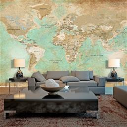 ΤΑΠΕΤΣΑΡΙΑ XXL - TURQUOISE WORLD MAP II 500X280 POLIHOME από το POLIHOME