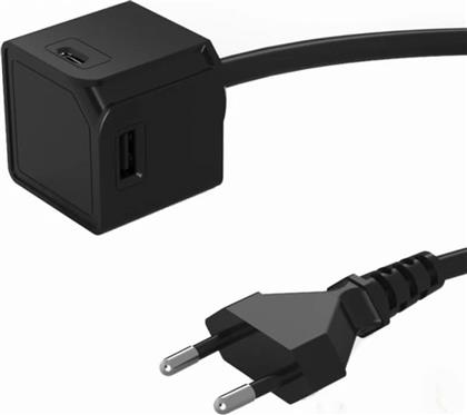 ΠΟΛΥΜΠΡΙΖΟ POWERCUBE EXTENDED USB 1.5 M - ΜΑΥΡΟ ALLOCACOC