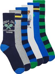 ΑΘΛΗΤΙΚΕΣ ΚΑΛΤΣΕΣ PL THLTC CL6 CREW SOCK 6 PACK POLO RALPH LAUREN