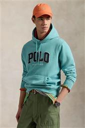 ΜΠΛΟΥΖΑ LONG SLEEVE SWEATSHIRT ΧΡΩΜΑ: ΠΡΑΣΙΝΟ, ΜΕ ΚΟΥΚΟΥΛΑ, 710959017 POLO RALPH LAUREN