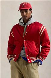 ΜΠΟΥΦΑΝ VARSITY JACKET ΧΡΩΜΑ: ΚΟΚΚΙΝΟ, 710949940 POLO RALPH LAUREN