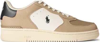 ΔΕΡΜΑΤΙΝΑ ΑΘΛΗΤΙΚΑ ΠΑΠΟΥΤΣΙΑ MASTERS CRT ΧΡΩΜΑ: ΜΠΕΖ, 809960988001 POLO RALPH LAUREN