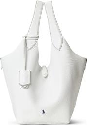 ΔΕΡΜΑΤΙΝΗ ΤΣΑΝΤΑ TOTE ΧΡΩΜΑ: ΡΟΖ, 428938031 POLO RALPH LAUREN