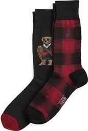 ΚΑΛΤΣΕΣ 2-PACK ΧΡΩΜΑ: ΜΑΥΡΟ, 449P04711 POLO RALPH LAUREN