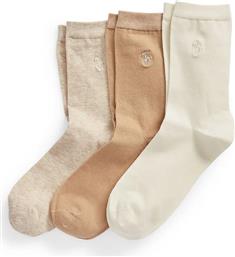 ΚΑΛΤΣΕΣ 3-PACK ΧΡΩΜΑ: ΜΠΕΖ, 455770345 POLO RALPH LAUREN