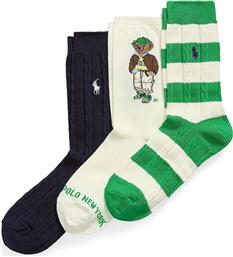 ΚΑΛΤΣΕΣ 3-PACK ΧΡΩΜΑ: ΜΠΕΖ, 455982947 POLO RALPH LAUREN