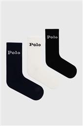 ΚΑΛΤΣΕΣ 3-PACK ΧΡΩΜΑ: ΜΑΥΡΟ, 455955243 POLO RALPH LAUREN