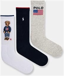 ΚΑΛΤΣΕΣ 3-PACK ΧΡΩΜΑ: ΝΑΥΤΙΚΟ ΜΠΛΕ, 455968680 POLO RALPH LAUREN