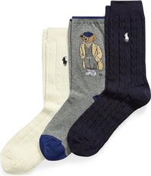 ΚΑΛΤΣΕΣ 3-PACK ΧΡΩΜΑ: ΝΑΥΤΙΚΟ ΜΠΛΕ, 455982948 POLO RALPH LAUREN