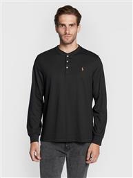 LONGSLEEVE 710876614001 ΜΑΥΡΟ SLIM FIT POLO RALPH LAUREN