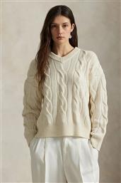 ΜΑΛΛΙΝΟ ΠΟΥΛΟΒΕΡ ΧΡΩΜΑ: ΑΣΠΡΟ, 211972127 POLO RALPH LAUREN