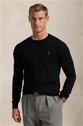 ΜΑΛΛΙΝΟ ΠΟΥΛΟΒΕΡ MERINO WOOL ΑΝΔΡΙΚΟ, ΧΡΩΜΑ: ΜΑΥΡΟ, 710946143004 POLO RALPH LAUREN