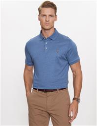 POLO 710713130008 ΜΠΛΕ CUSTOM SLIM FIT POLO RALPH LAUREN