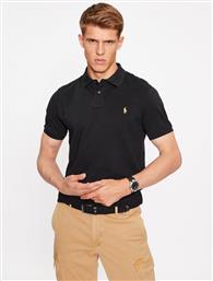 POLO 710880327001 ΜΑΥΡΟ CUSTOM FIT POLO RALPH LAUREN από το MODIVO